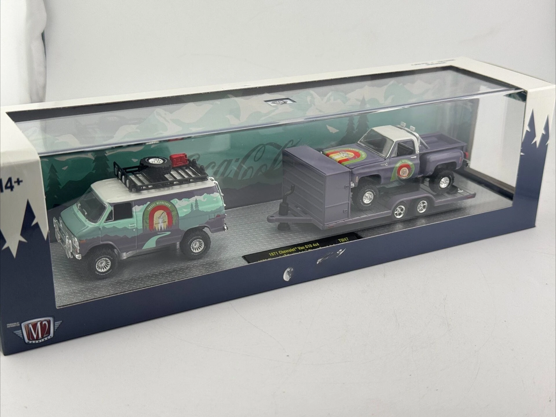 Diecast M2 1/64 Scale 1971 Chevrolet Van G10 Set Alloy Car Model