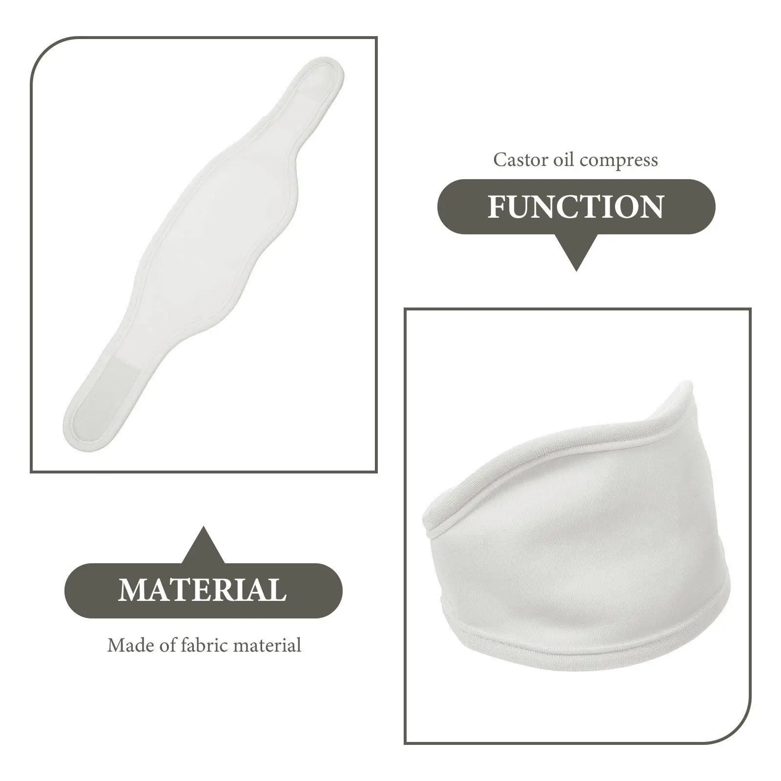 Reusable Essential Oil Neck Wrap Castor Oil Pack Compress for Sleep Soft Fabric Ergonomic Fit Hook and Loop Closure Gift Ready