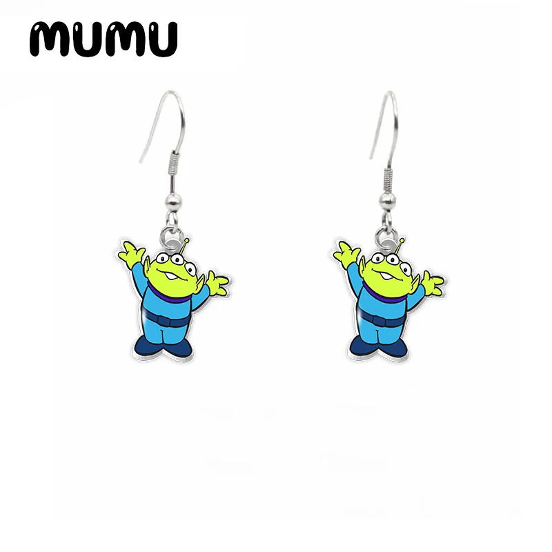 2024 New Toy Story Dangle Earring Woody Buzz Acrylic Earrings Handmade Jewelry Epoxy Resin Fish Hook Earring