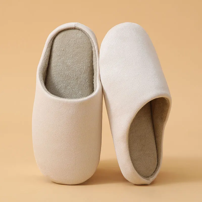 Bequeme Hausschuhe mit weicher Sohle, aus Baumwolle, für Damen, im Retro-Stil, aus Wildleder, warm, geräuschlos, in Übergrößen erhältlich, rutschfest, als Paar erhältlich. – Detail 14
