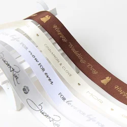 Ribbon customizationFactory OEM Custom Size Logo Artwork Printed Satin Ribbed Custom Ribbon