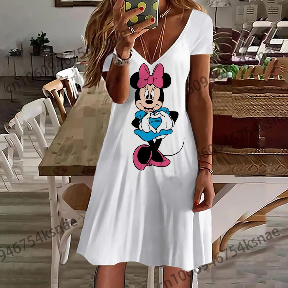 

Disney V Neck Dress Collections Sexy Dress Woman Women's Summer Sundresses 2022 Fashion Women Playa Elegant Clothes Chic Point