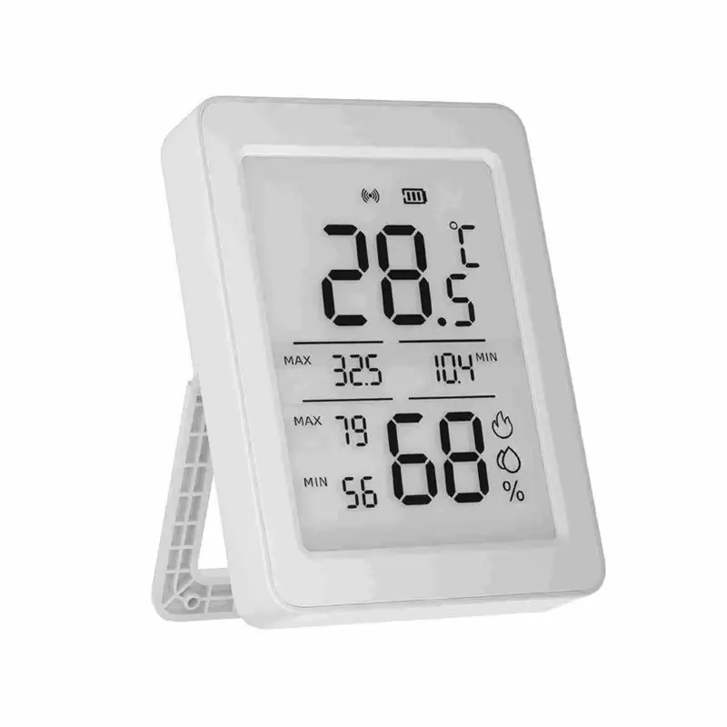

A99E-SNZB-02DR2 Smart Temperature Humidity Sensor With LCD Screen And Stand Real-Time Remote Monitoring Need Zigbee Hub