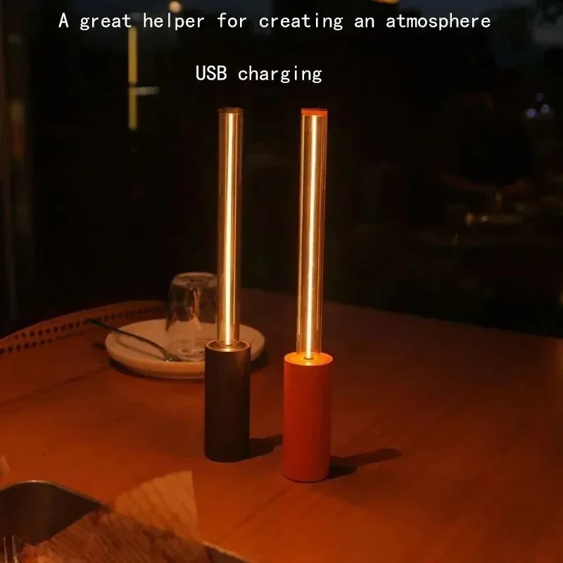 Modern Minimalist Breathing Atmosphere Lamp Touch Desk Lamp Rechargeable Lamp Restaurant Bedside Small Night Light Bedroom