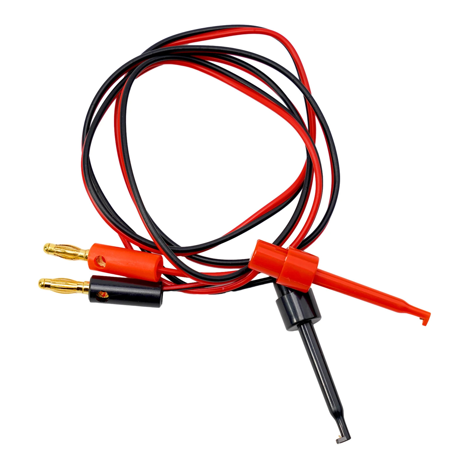 Test Hook Banana Banana Connector Test Clip 1 Meter 1 Pair 3.3 Feet Gold Plated For Multimeter Test Leads Test