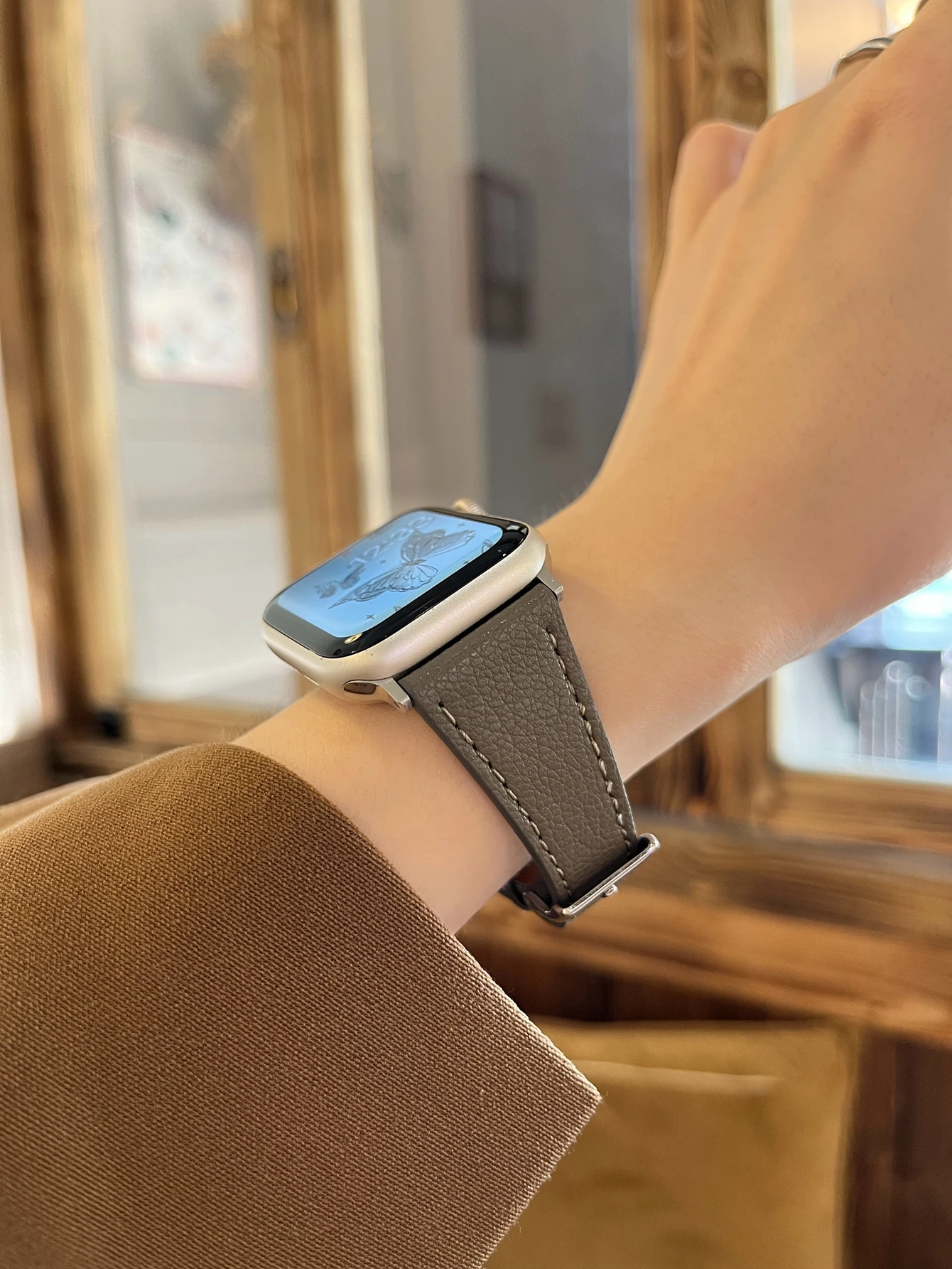 New Leather Loop For Apple Watch Band Correa For Women Sport 38mm 40mm 41mm 42mm 44mm 45mm 46mm 49mm , Strap For IWatch