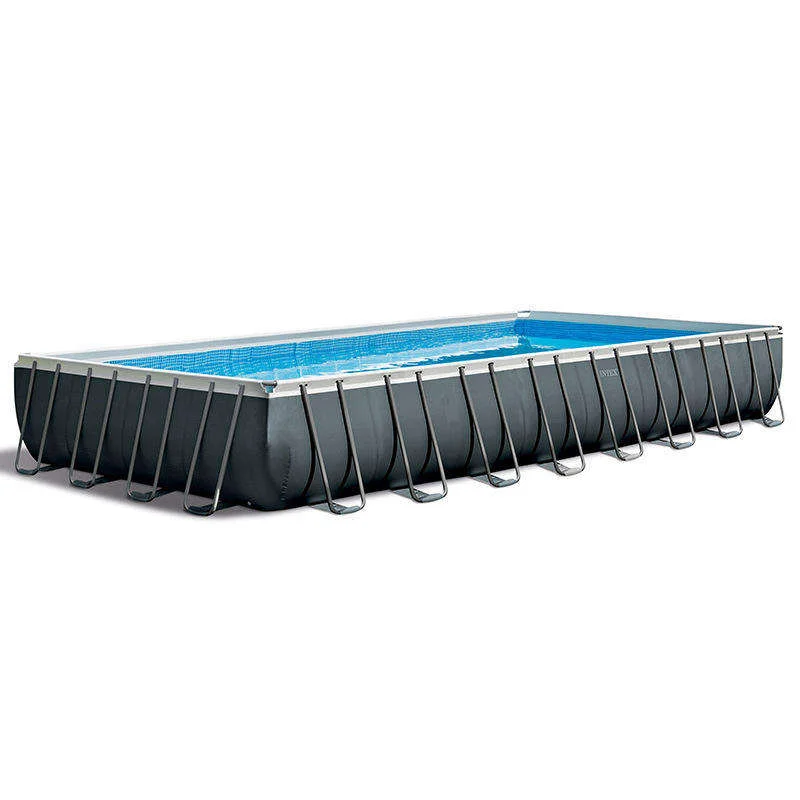 FY Intex 26378 Ultra XTR Rectangular Above Ground Frame Swimming Pool Set, 975x488x132cm Outdoor Family Backyard Pool