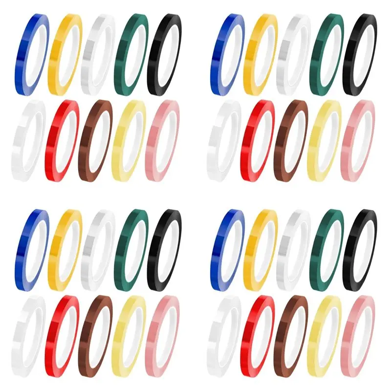 40 Rolls Autoclave Tape 216Ft Colorful Instruments Identification Tape 10 Colors Instruments Tapes 0.315 Inch Width