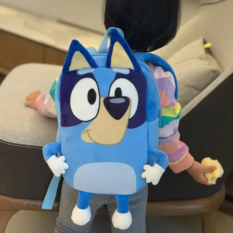 Cute Cartoon Bluey Family Cosplay Kindergarten Children Schoolbag Bluebin Dog Kawaii Backpack Kids Halloween Birthday Gifts