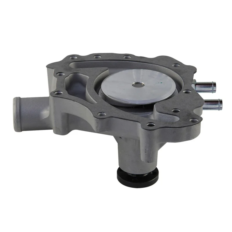 Satin/Chrome High Volume Flow Water Pump Aluminum For Ford SB Windsor Driver Side 289 302 351 4.7L 4.9L 5.8L V8 1963-1978