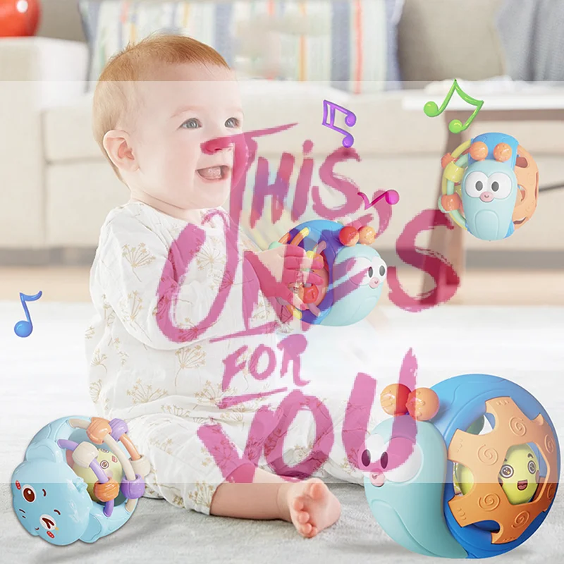 【BS】Babybälle, Rassel, Tröster, Spielzeug, weicher Hand-Greifball, pädagogisches sensorisches Spielzeug, Aktivität, Krabbelspielzeug für Babys, 0 6 12 Monate