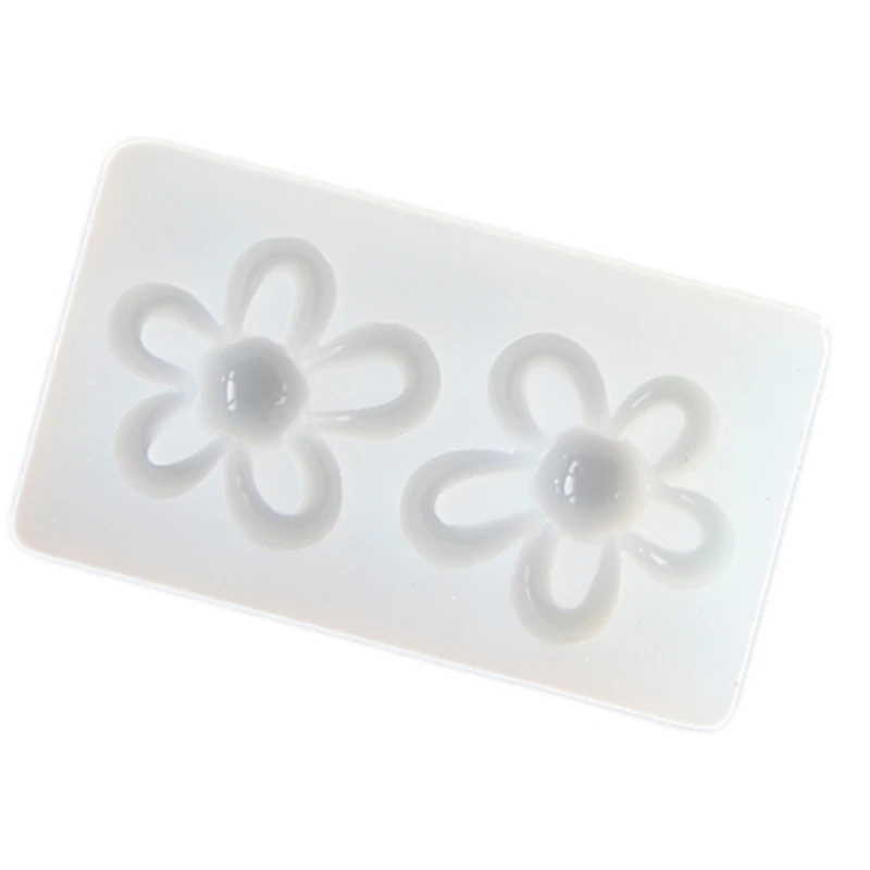 Moldes joias reutilizáveis ​​com desenhos flores para fazer colares brincos DIY