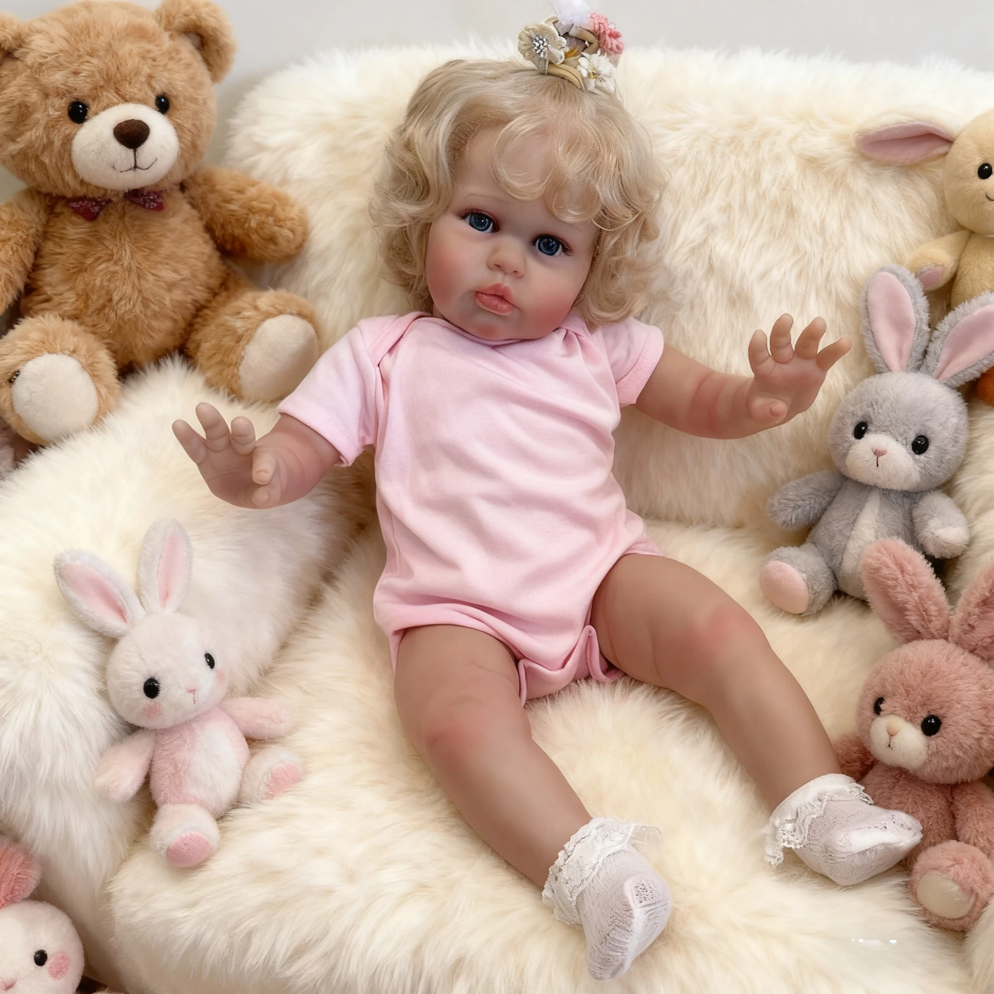 

NPK 24 дюйма, ручная роспись, реборн Элли, 3D кожа, многослойная картина с видимыми венами, мягкая на ощупь кукла для ребенка, рождественский подарок