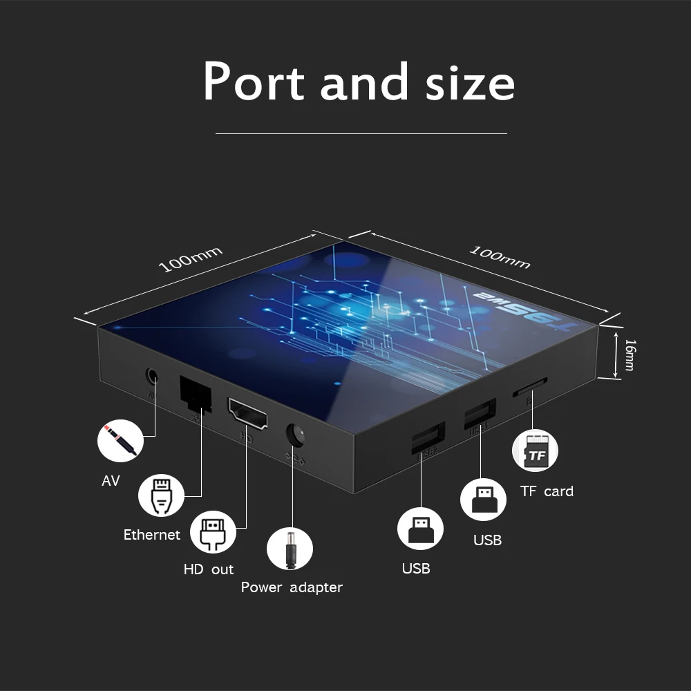 Woopker T95 W2 Smart TV Box Android 11 Amlogic S905W2 4GB 64GB 32GB Support 4K 2.4G 5G Dual Wifi BT4.0 2G 16G Fast Set Top Box