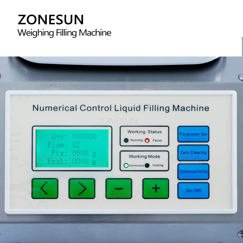 ZONESUN ZS-DP611W 0.03-5 كجم السائل ملء و ماكينة وزن رئيس واحد المشروبات زجاجة ماء زيت ماء العطور حشو