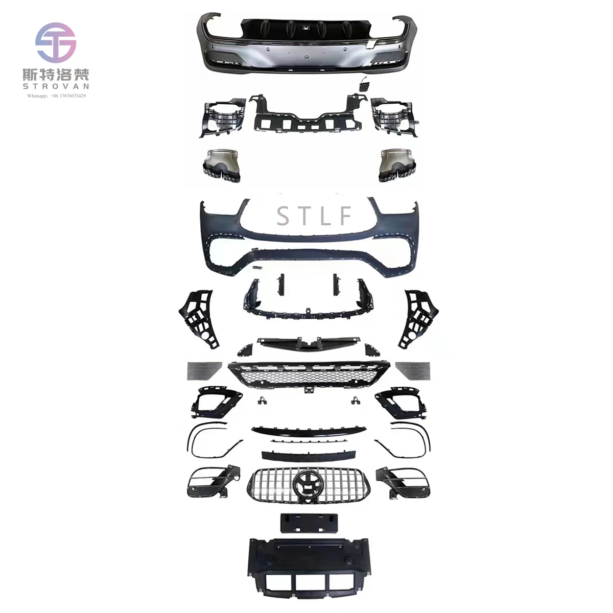 

For GLE Coupe C167 2020-2022 Modified GLE63 Coupe Model Body Kit Include Front Bumper Grille Rear Lip