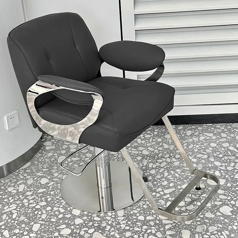 Retro Comfy Barber Chair Dyeing Hair Beauty Luxury Barbershop Beauty Salon Barber Chair High-end Trendy Silla Home Furniture