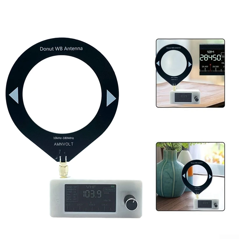 SI4732 Мини-радиоприемник + 2Xloop антенны 9,9 кГц-181 МГц Портативный коротковолновый радиоприемник SW LW AM FM SSB SI4732 Радио A