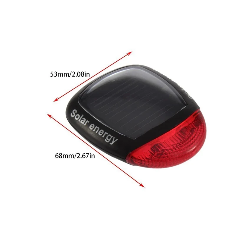 Bicycle 2 LED Taillight Solar Energy Cycling Rear Light Road Mountain Bike Solar Energy Tail Light Night Cycling Safety Red Lamp