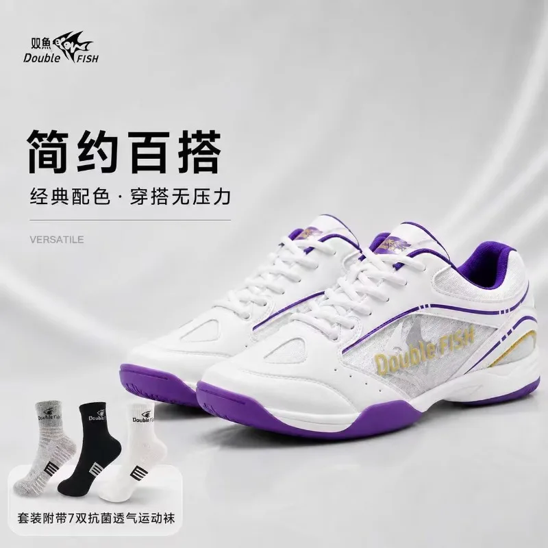 Popular Mesh Breathable Men's and Women's Table Tennis Shoe Anti Slip and Shock-absorbing Professional Competition Training Shoe