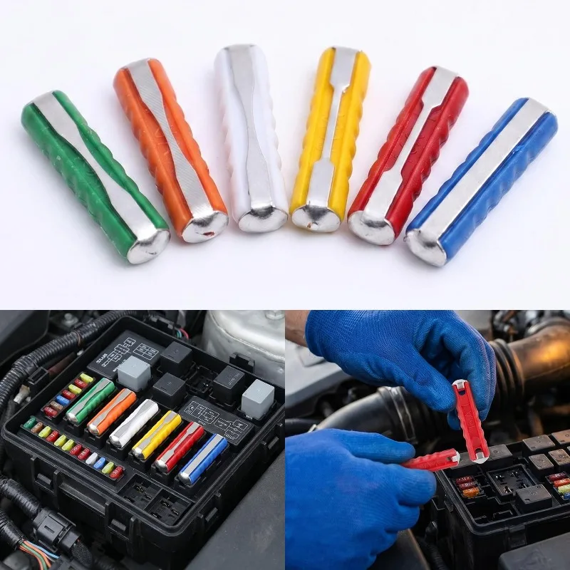 Continental Car Fuse Set Ceramic Torpedo Style European Automotive Fuse Kit 5A 8A 10A 16A 25A for Vintage Classic Vehicles