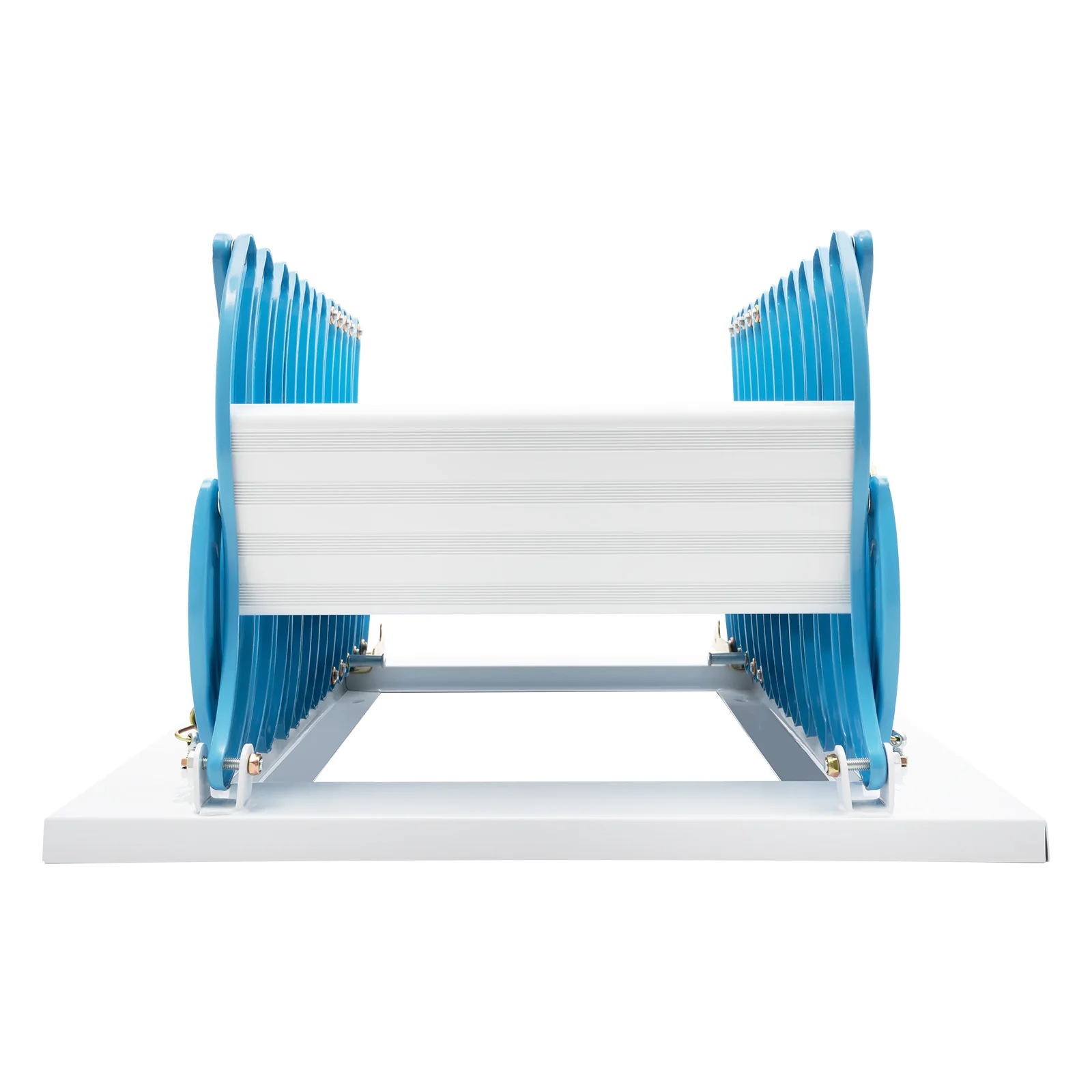 سلم علوي قابل للطي بطول 12.5 قدم، خطوات سحب للأسفل، متينة وموفرة للمساحة ومضادة للانزلاق، شديدة التحمل، سهلة الوصول للمنزل، المرآب العلي