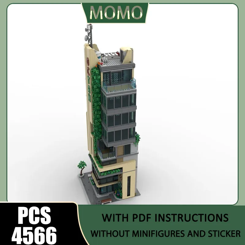 

Moc Building Blocks Famous Tower -Green Office Building Model Technology Brick DIY Assembly Construction Holiday Toys Set Gifts