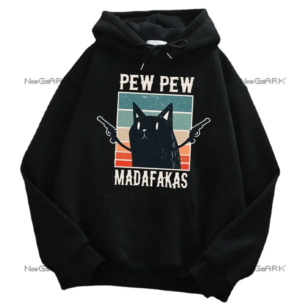 Hiphop Crewneck Hoody Herfst Eenvoudige Top Vrouwelijke Kerkbank Madafaks Schattige Grappige Prints Hoodies Heren Warme Hoodie