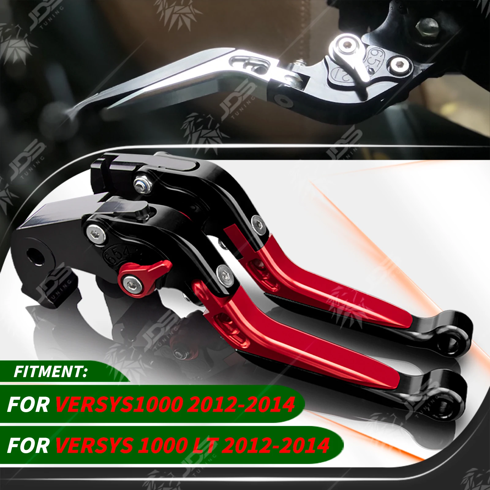 

JDSTUNING Для Kawasaki VERSYS1000/VERSYS 1000 LT 2012-2014: Комплект регулируемых складных рычагов сцепления и тормоза, запчасти