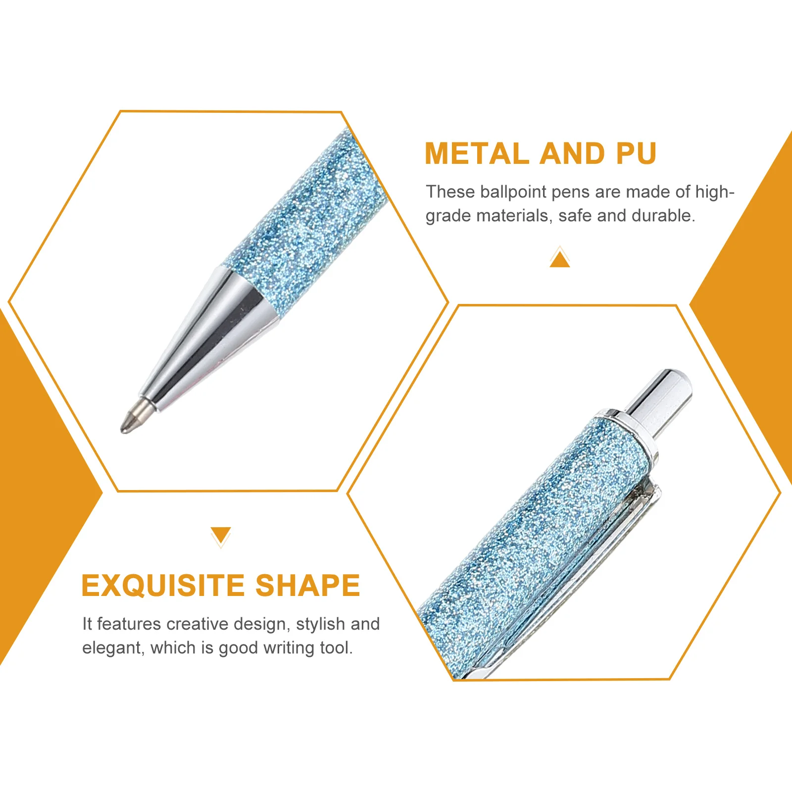 

4pcs Press Pens Smooth Press Type Ballpoint Pen Writing Metal Pens Advertising Gift Study Metal Writing Pen Stationery