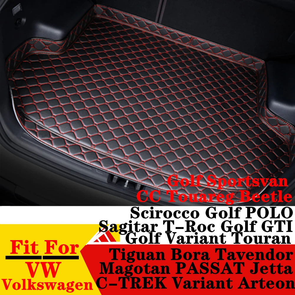 

Car Trunk Mat For Volkswagen VW CC Touareg Scirocco GOLF POLO Tiguan PASSAT T-Roc Jetta Rear Cargo Cover Carpet Pad Boot Liner