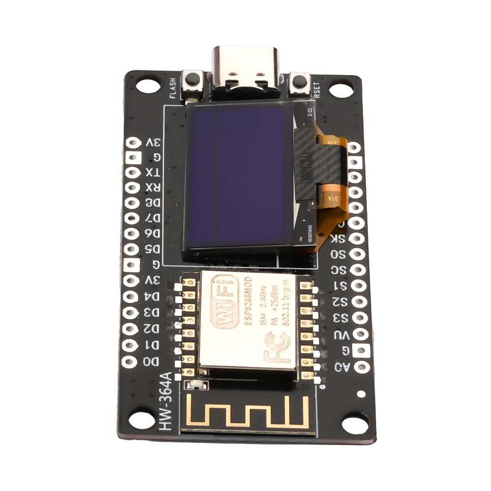 Nodocu-oled Display付き開発ボード,esp8266,ch340g,wifiモジュール,type-c,マイクロUSB,arduino,micropython,0.96インチ