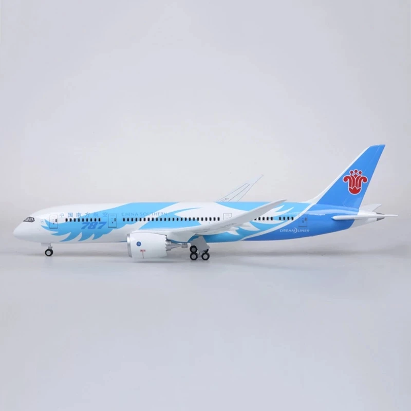 

1:130 Scale 47cm Diecast Airplane China Southern Airways B787 Resin Aircraft Models Assemble Toy With Induction Lamp Ornaments