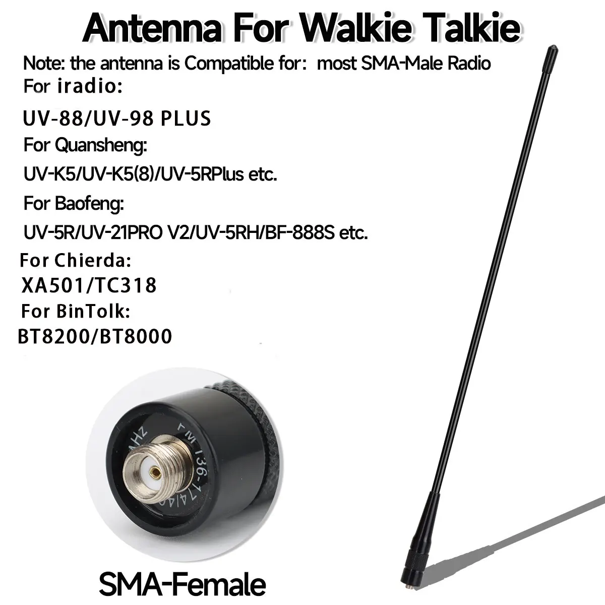 UV-771 PRO Antenna Dual Band SMA- Female For Quansheng UV-K5 UV-K6 TK11 Iradio UV-98 PLUS BinTolk BT8200 BT8000 Walkie Talkie