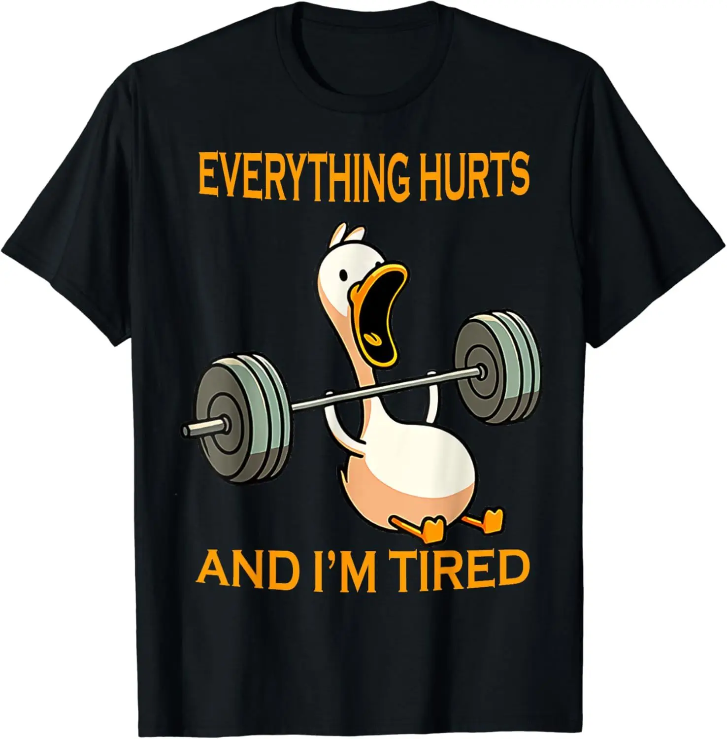 Release The Quackin Duck Gym Weightlifting Bodybuilder T-Shirt Graphic T Shirts Men Clothing  Streetwear Camisetas