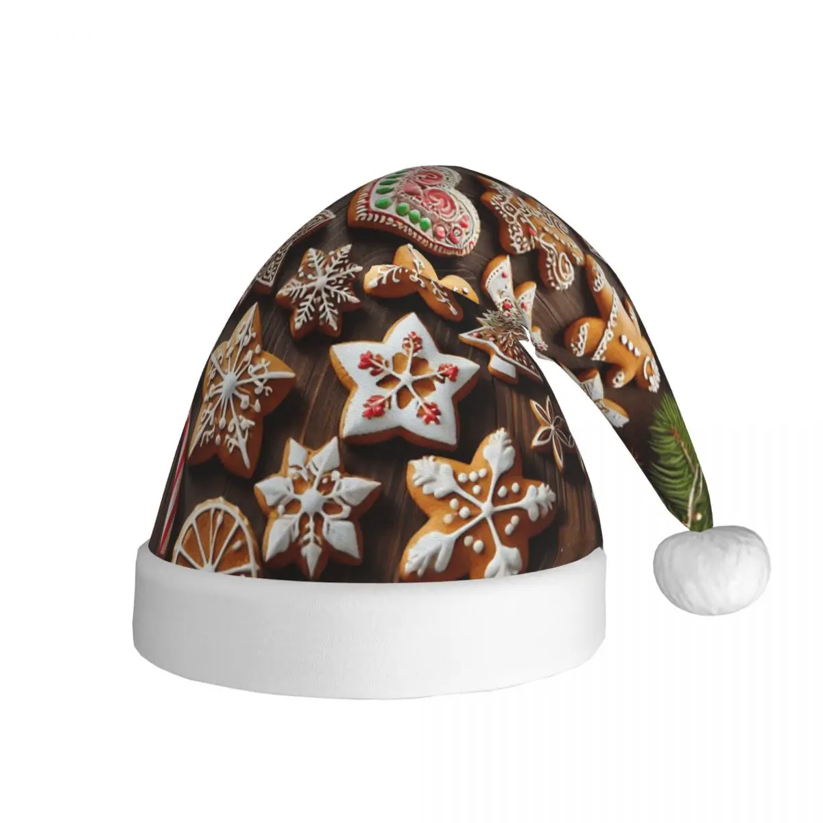 عيد الميلاد عيد الميلاد الزنجبيل رجل عيد ميلاد سعيد القبعات للبالغين سانتا كلوز قبعة السنة الجديدة حفلة ديكور المنزل قبعات