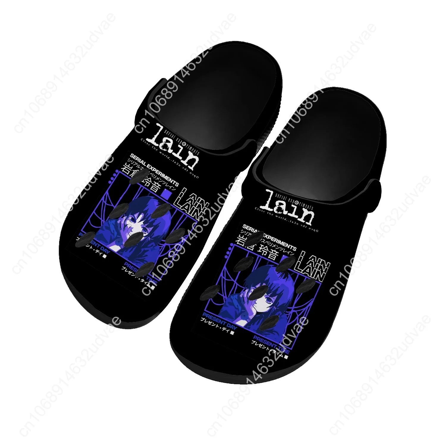 Serial Experiments Lain Water Shoes Men Women Teenager High Quality Home Garden Clogs Custom Sandals Breathable Hole Slippers