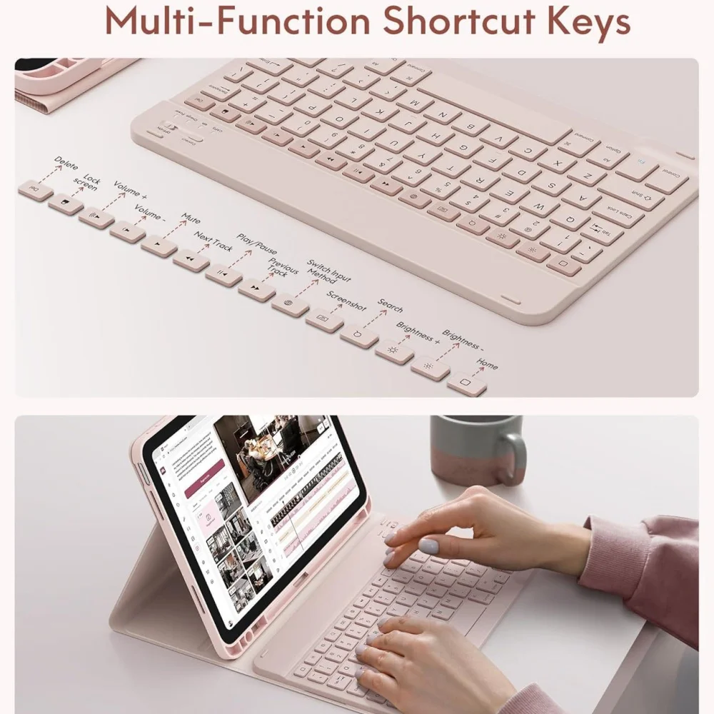 Teclado For iPad 11th A16 2025 Magnetic Tablets Keyboard Case for iPad Pro 11 2022 10.2 7 8 9 10th Gen Air 3 10.5 Stand Cover