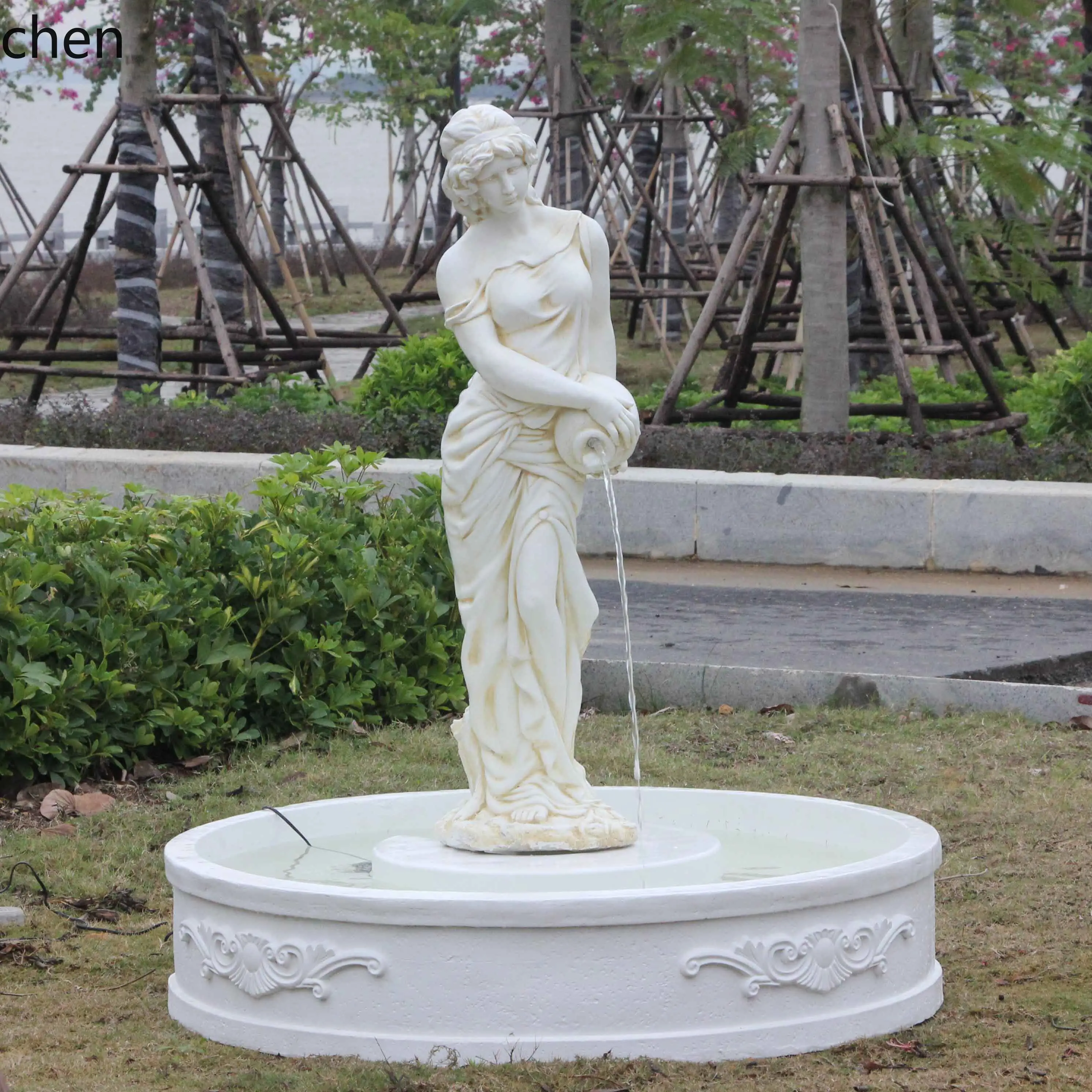 YFY  large fountain sculpture - water feature ornament for villa, courtyard, balcony, and garden decoration