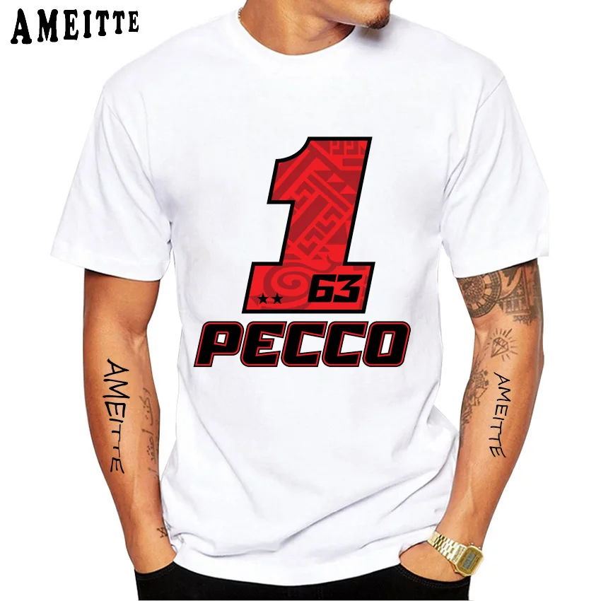 63 Francesco Pecco Bagnaia Number 1 GP 2023 Riding Classic T-Shirt Boy Rider Casual T shirts Motorcycle Sport Racing White Tees