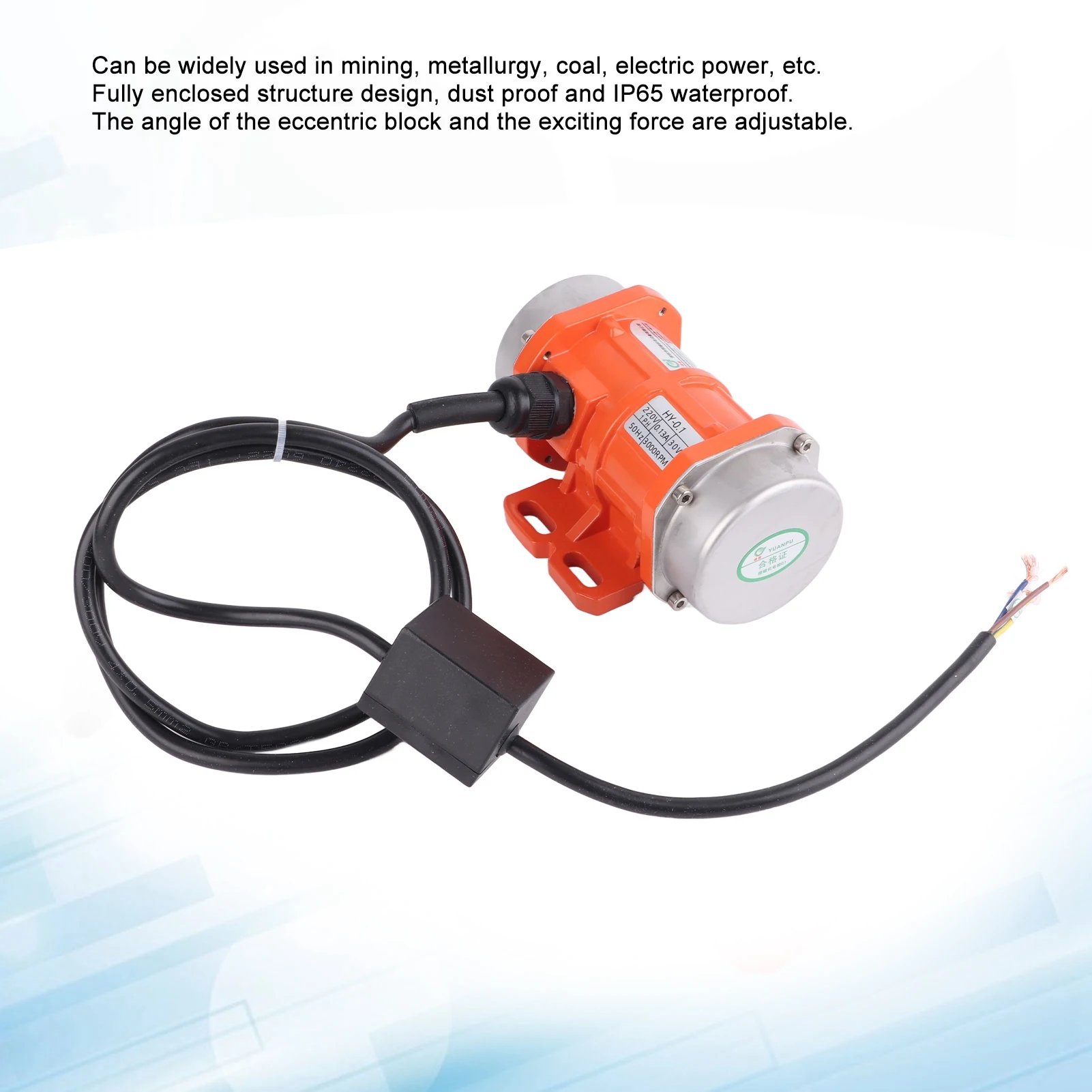 Vibration Motor Single Phase IP66 Waterproof Asynchronous Aliminium Alloy Case 220V 3000RPM