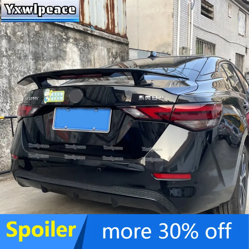 

For Nissan Sentra Sylphy 2020 2021 2022 Spoiler ABS Plastic Primer Color Rear Trunk Spoiler Car Rear Wing Decoration