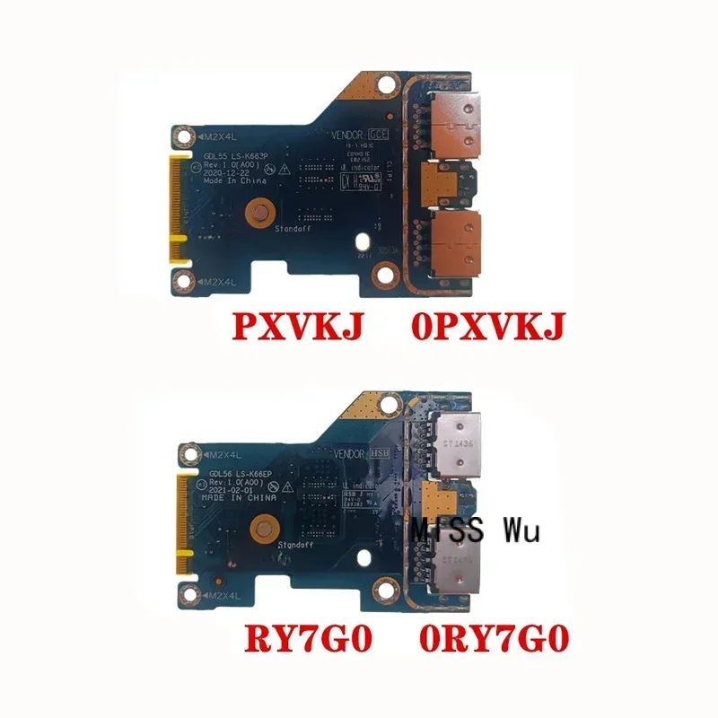 NEW Genuine LAPTOP Replace IO USB Board For Dell G15 5510 G15 5511 5515 (2021) GDL55 0PXVKJ PXVKJ GDL56 LS-K66EP 0RY7G0 RY7G0