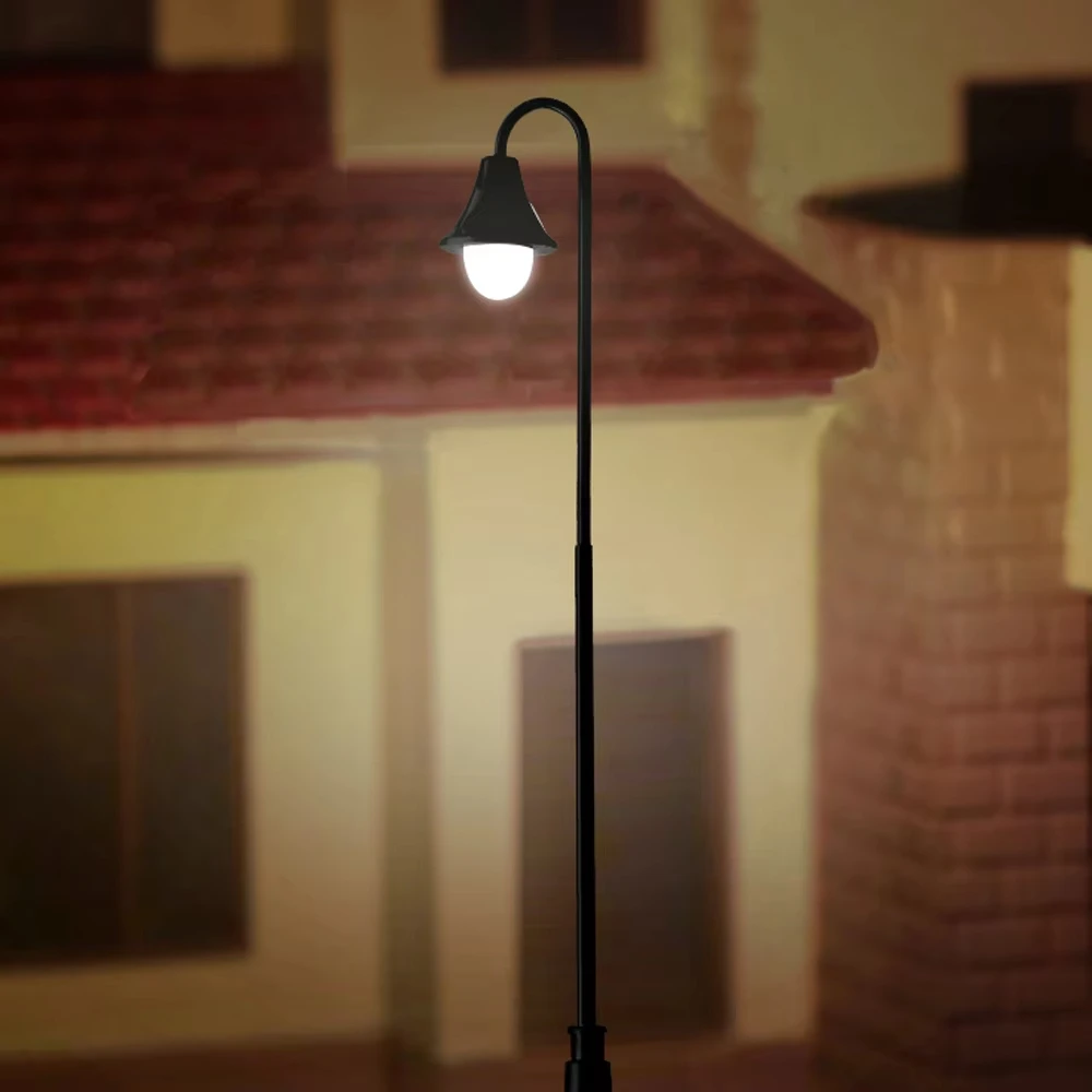 2PCS Miniature Street Lamp Model 12V LED Light For DIY Architecture Building Kits Railway Train Garden Scene Layout Material