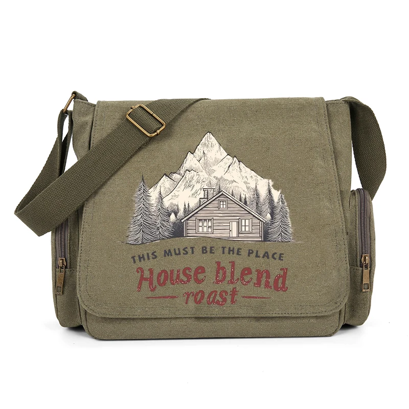 

Vintage Men's Canvas Multiple Pockets Shoulder Bag Japanese Commuting Crossbody Lapatop Bag For Unisex