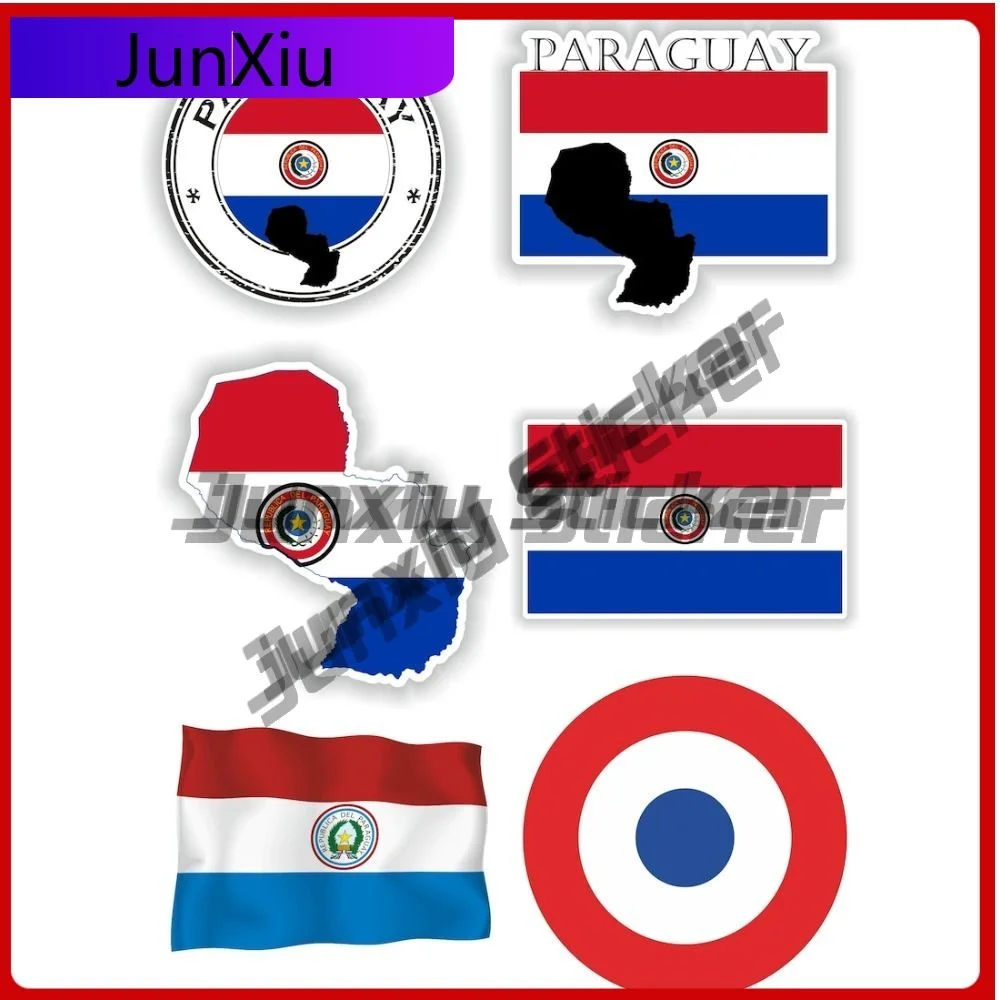 

Paraguay Flag National Emblem Vinyl Decals Scratch Cover Sticker For Car Stickers Personalized Window Bike Funny Decorations Pvc