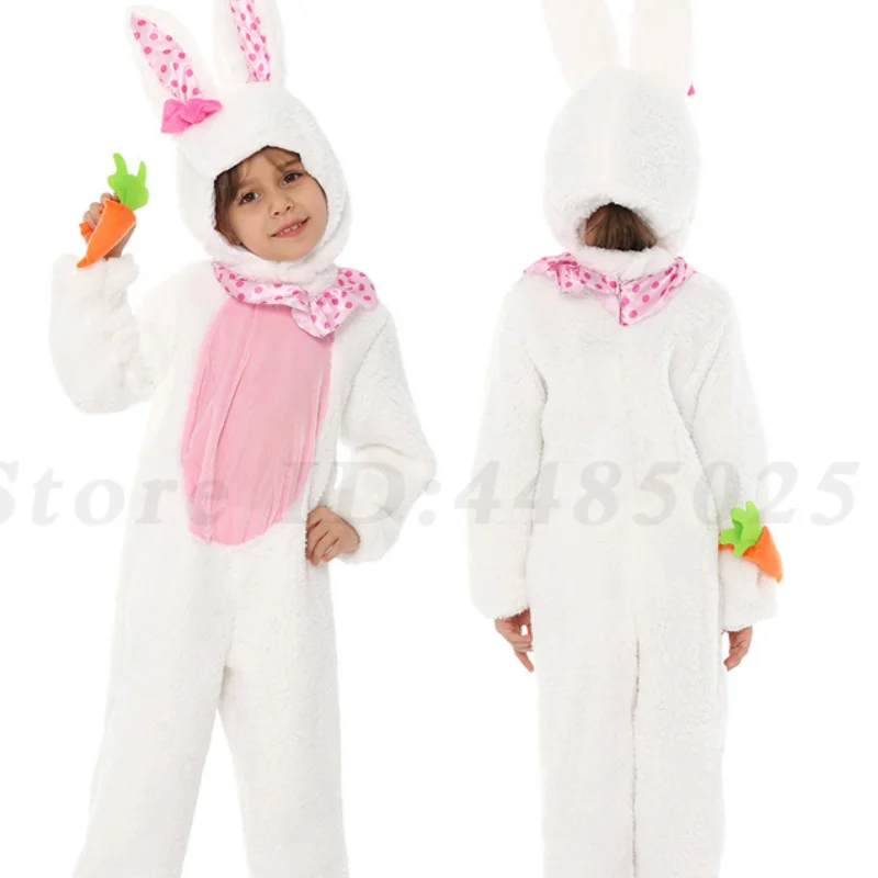 Schattige Bunny Cosplay Kostuum Kind Meisjes Cartoon Dierenhoed Jumpsuit Vermomming Halloween Stage Kleding Kinderen Rollenspel Fancy Jurk