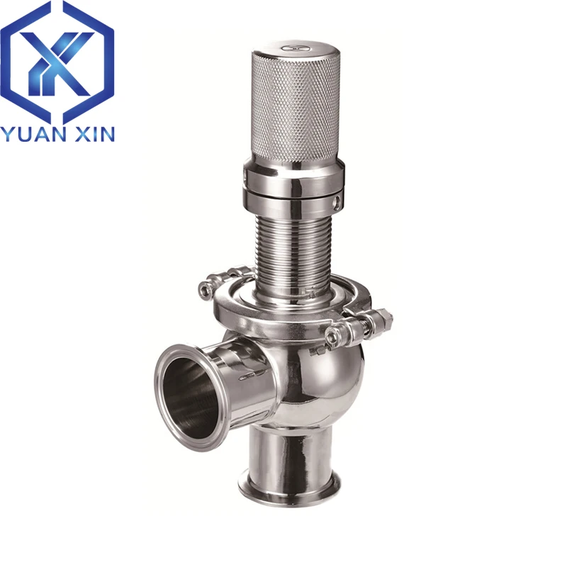 tir klem veiligheidsklep overdrukventiel overstroomventiel sanitair food grade TC verstelbare drukveer overdrukontlasting