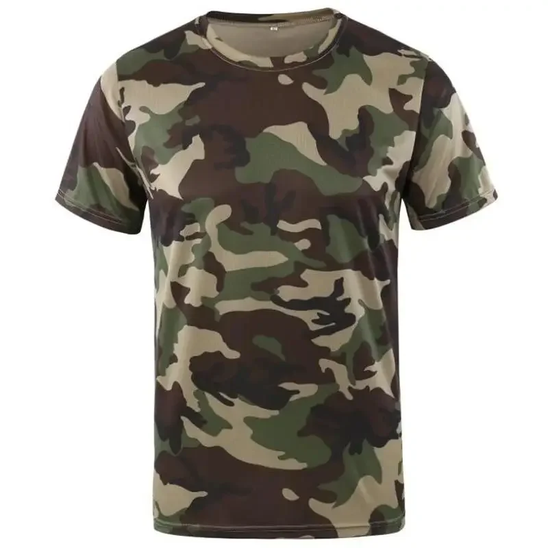 Fashionable and Lnteresting Camouflage  Pictures For Men\'s T-Shirts Trend Digital Printing Casual Round Neck Short Sleeved