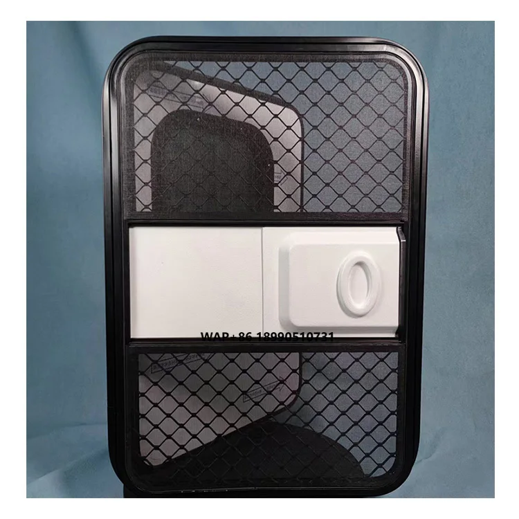 

Black Frame White Panel 620x1050mm Rv Teardrop Door Xps Door Panel with safety net caravan Door